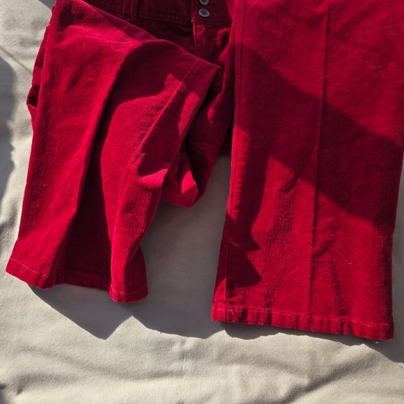 Christopher & Banks Red Corduroy Pants NWT Size 10 Short - Picture 4 of 10